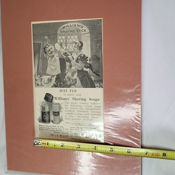 Williams Shaving Stick Advertisement 1898 Vintage barber ad - Picture 2 of 10